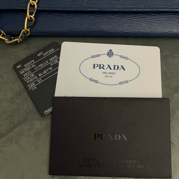 Slate Vitello leather Prada move wallet - Picture 11 of 13
